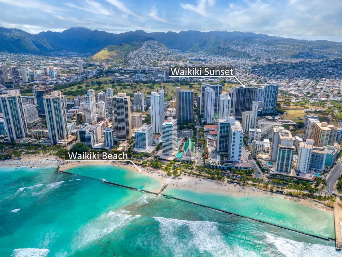 Waikiki Sunset Mountain View Near Beach With Parking Гонолулу Экстерьер фото